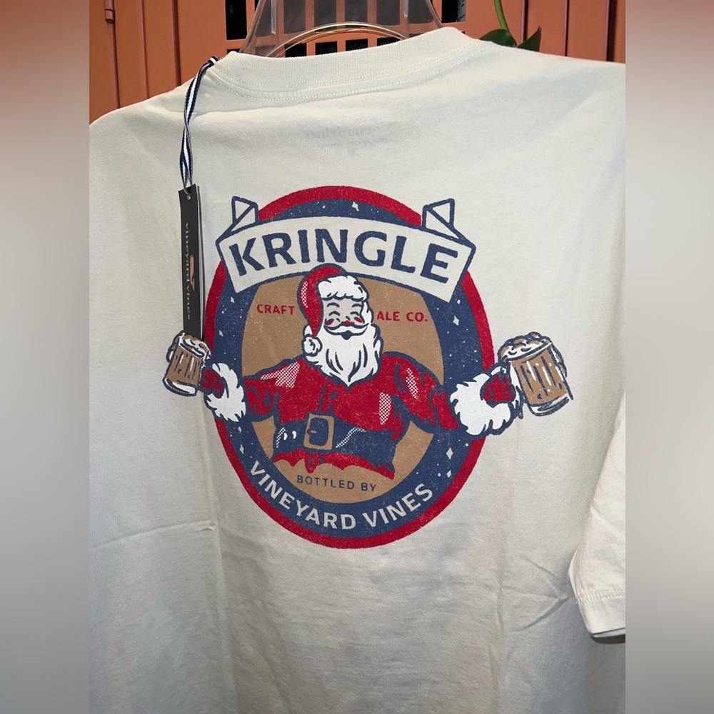 Vineyard Vines Kringle holiday craft ale t-shirt. Size M. NWT